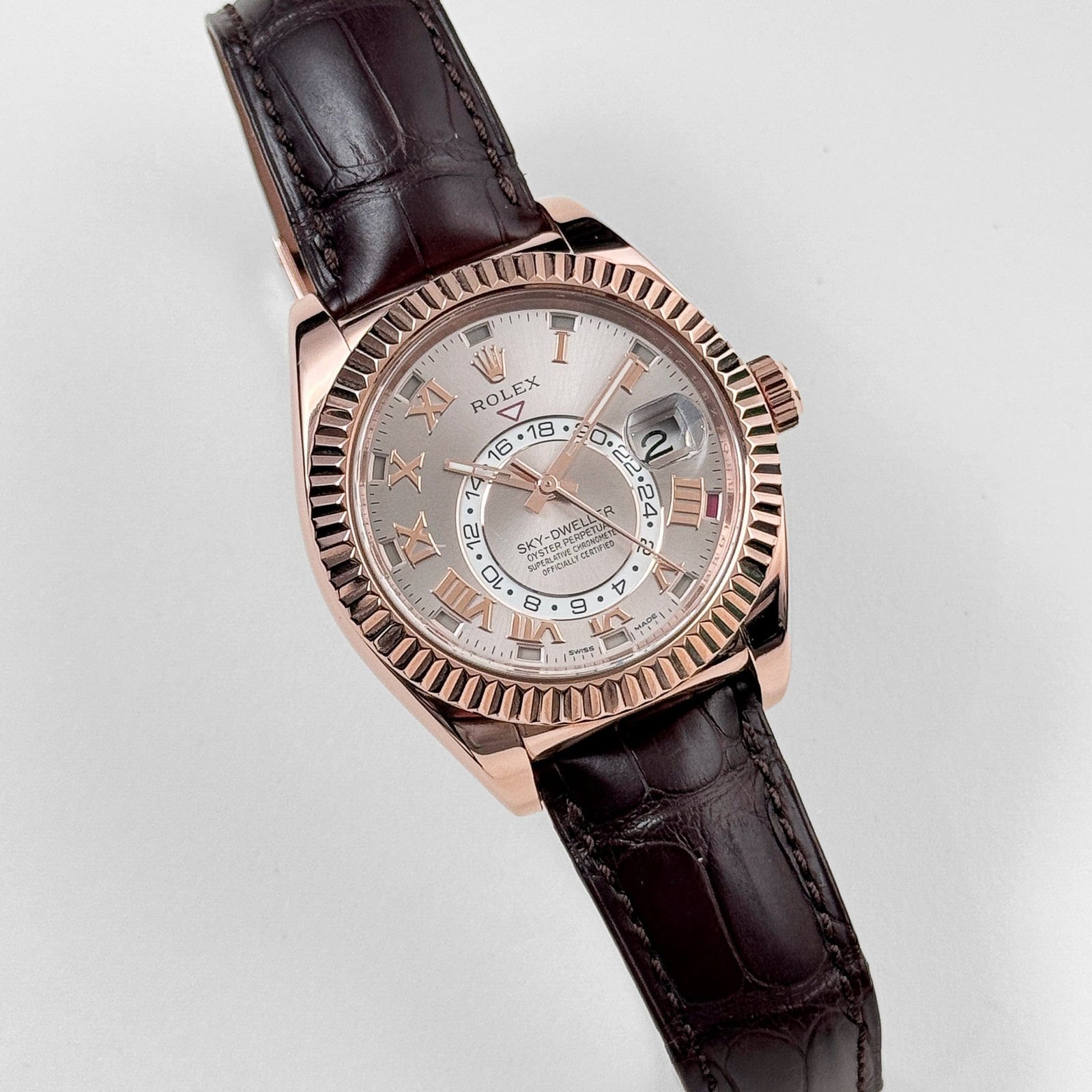 R01ex Sky-Dweller 326135 Rose Gold Sundust Dial (2016)