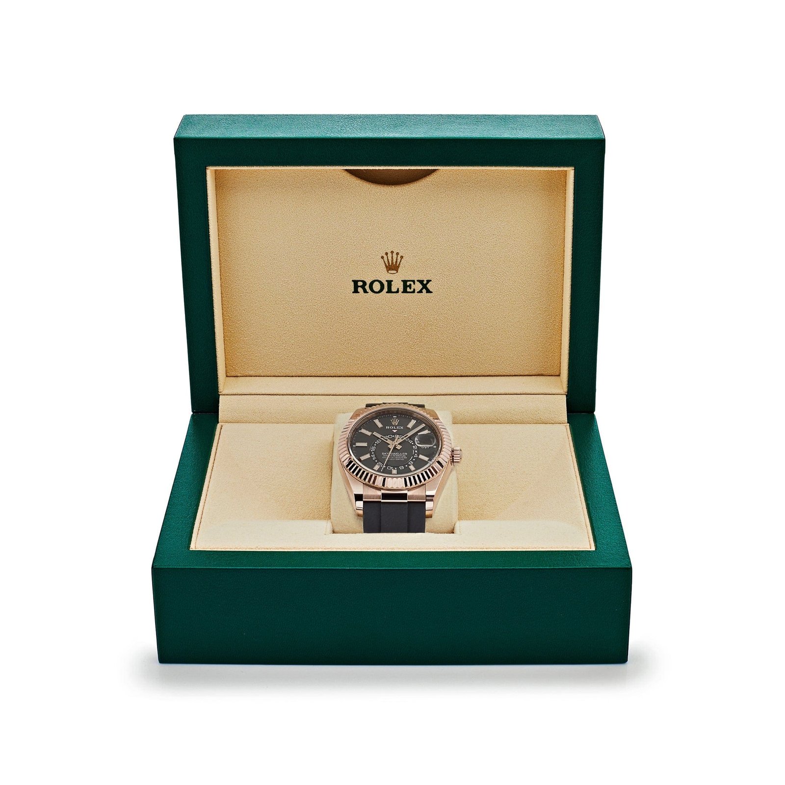 R01ex Sky-Dweller 326235 Rose Gold Rhodium Dial