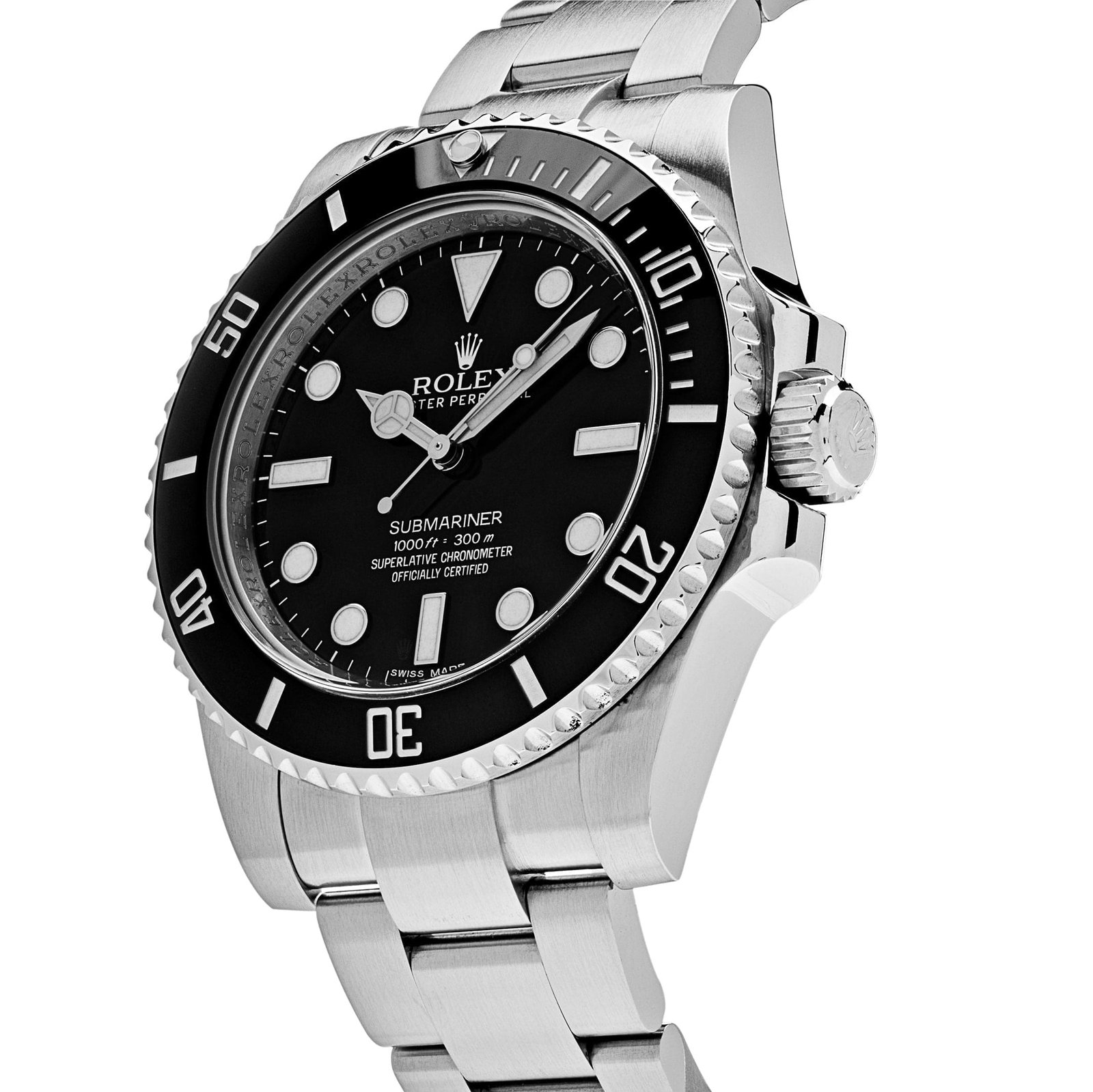 R01ex Submariner No Date 114060 Stainless Steel Black Dial