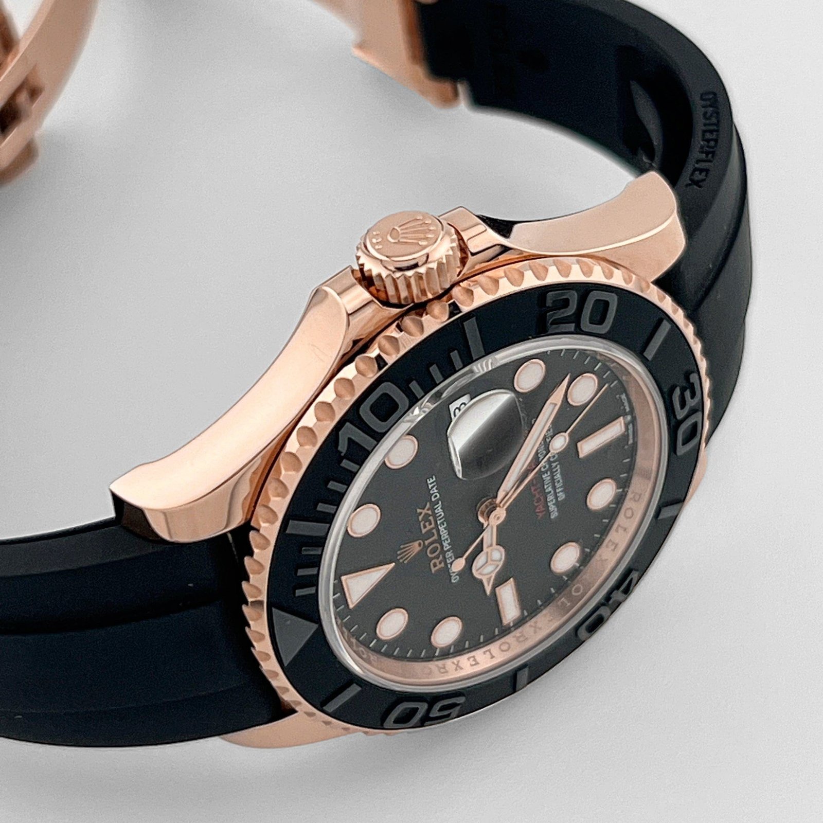 R01ex Yacht-Master 40 126655 Rose Gold Black Dial (2023)