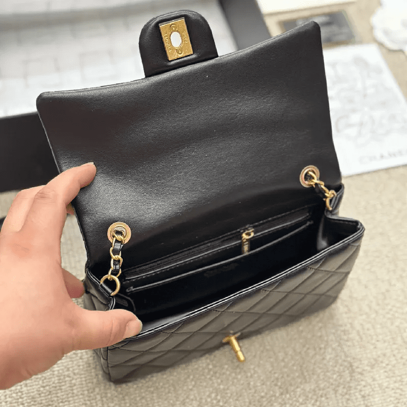 Ch**el SMALL FLAP BAG WITH TOP HANDLE