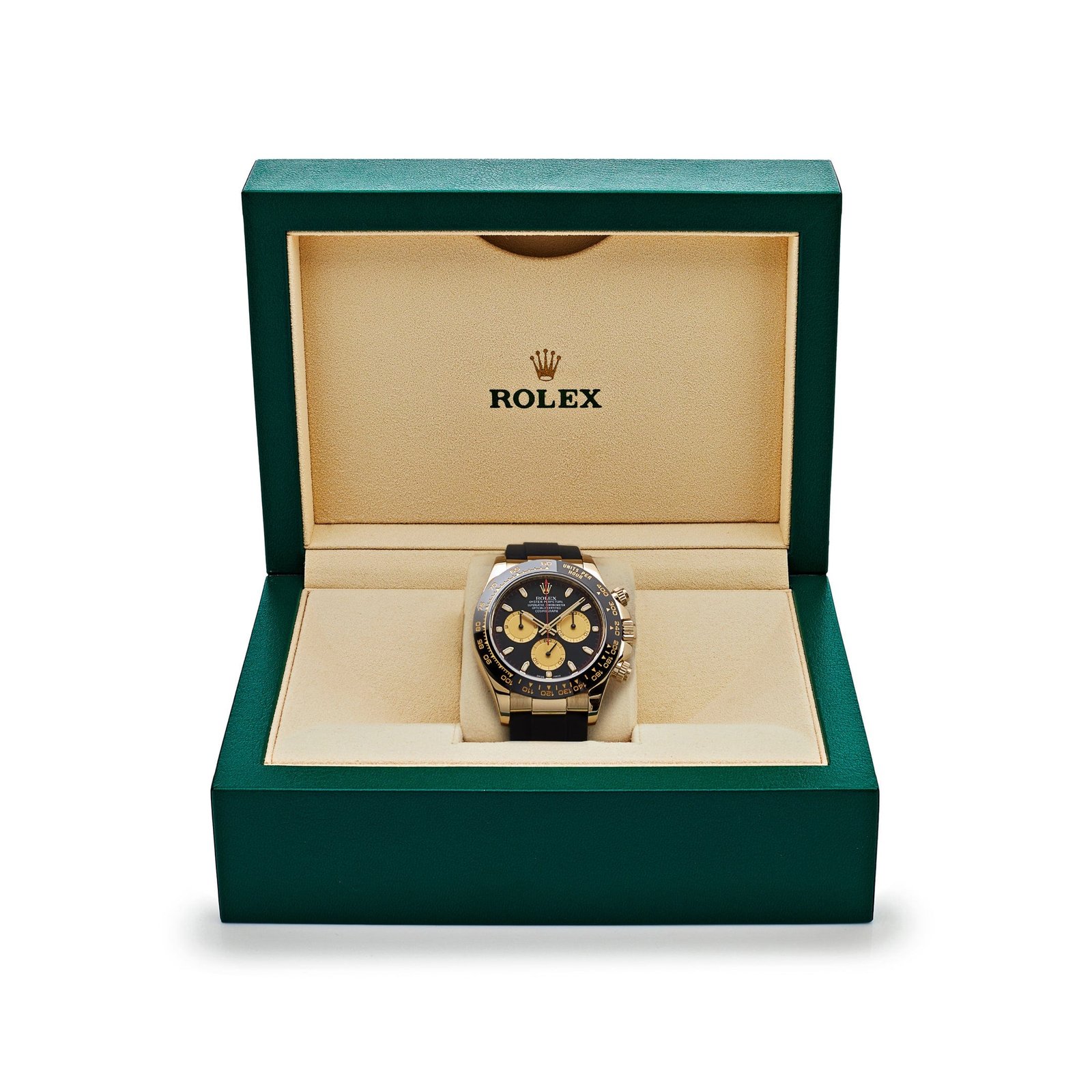 R01ex Daytona 116518LN ‘Paul Newman’ Yellow Gold Black Dial (2022)