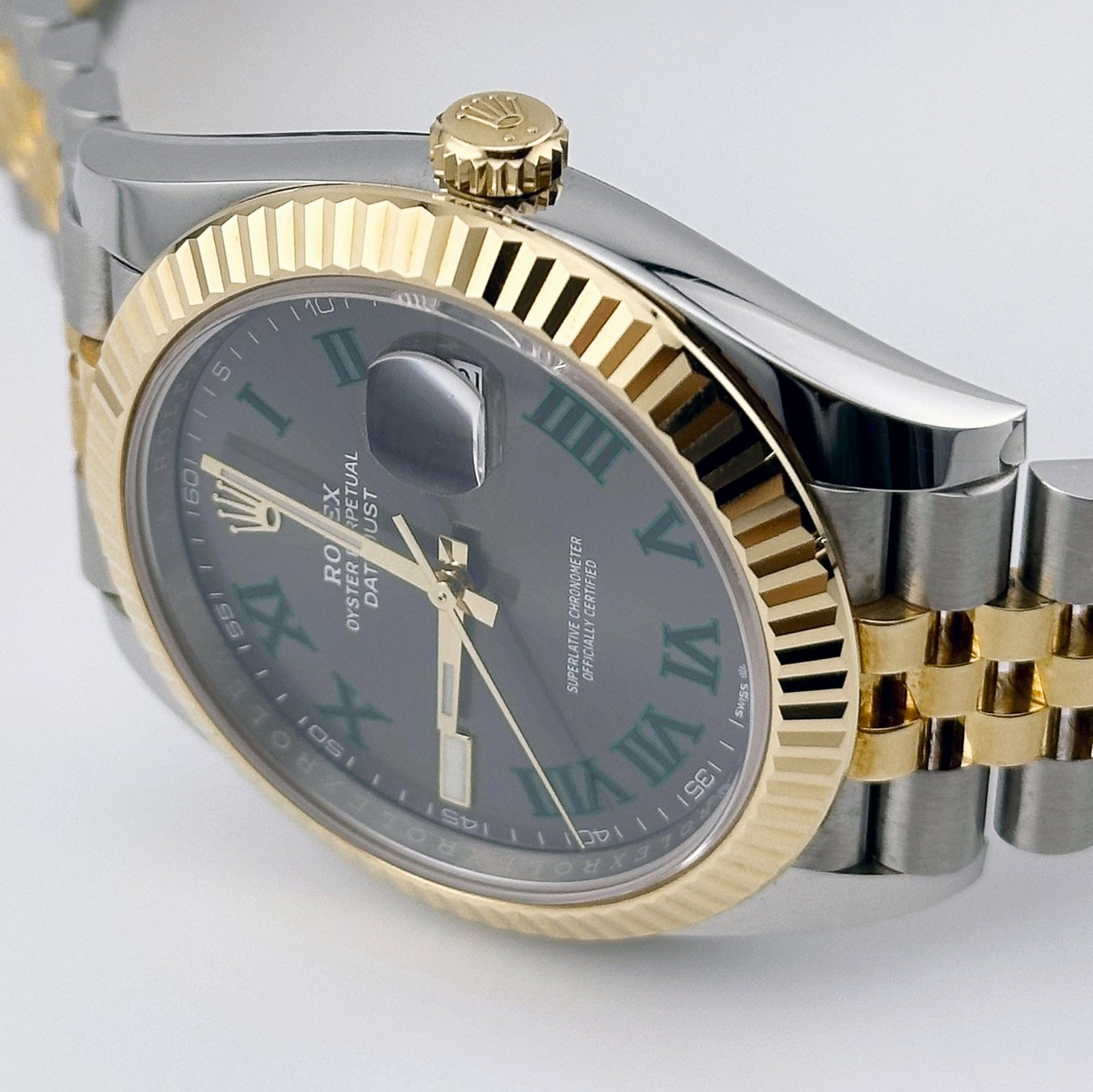 R01ex Datejust 41 126333 Wimbledon Yellow Gold Stainless Steel Slate Dial Jubilee (2020)