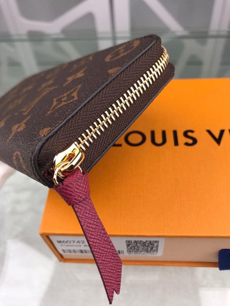 L0vis Vvtt0n Monogram Canvas Clemence Wallet M60742 Fuchsia