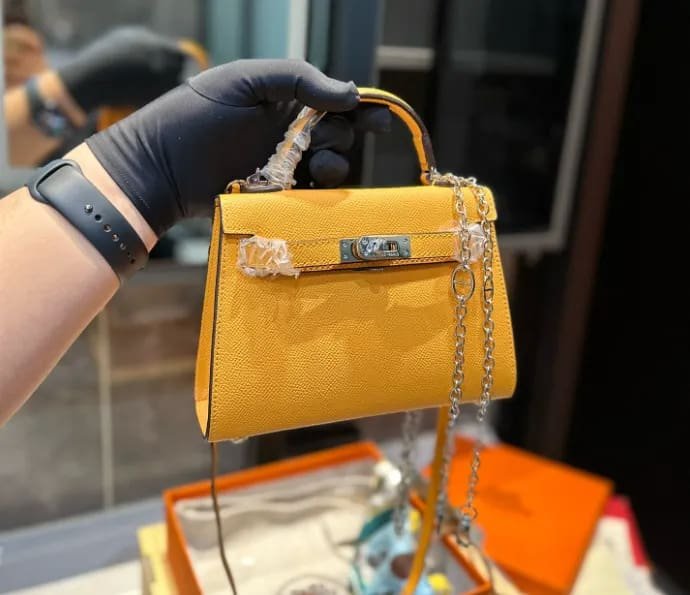 H**me5 Amber EPSOM Calfskin Mini Kelly 20cm