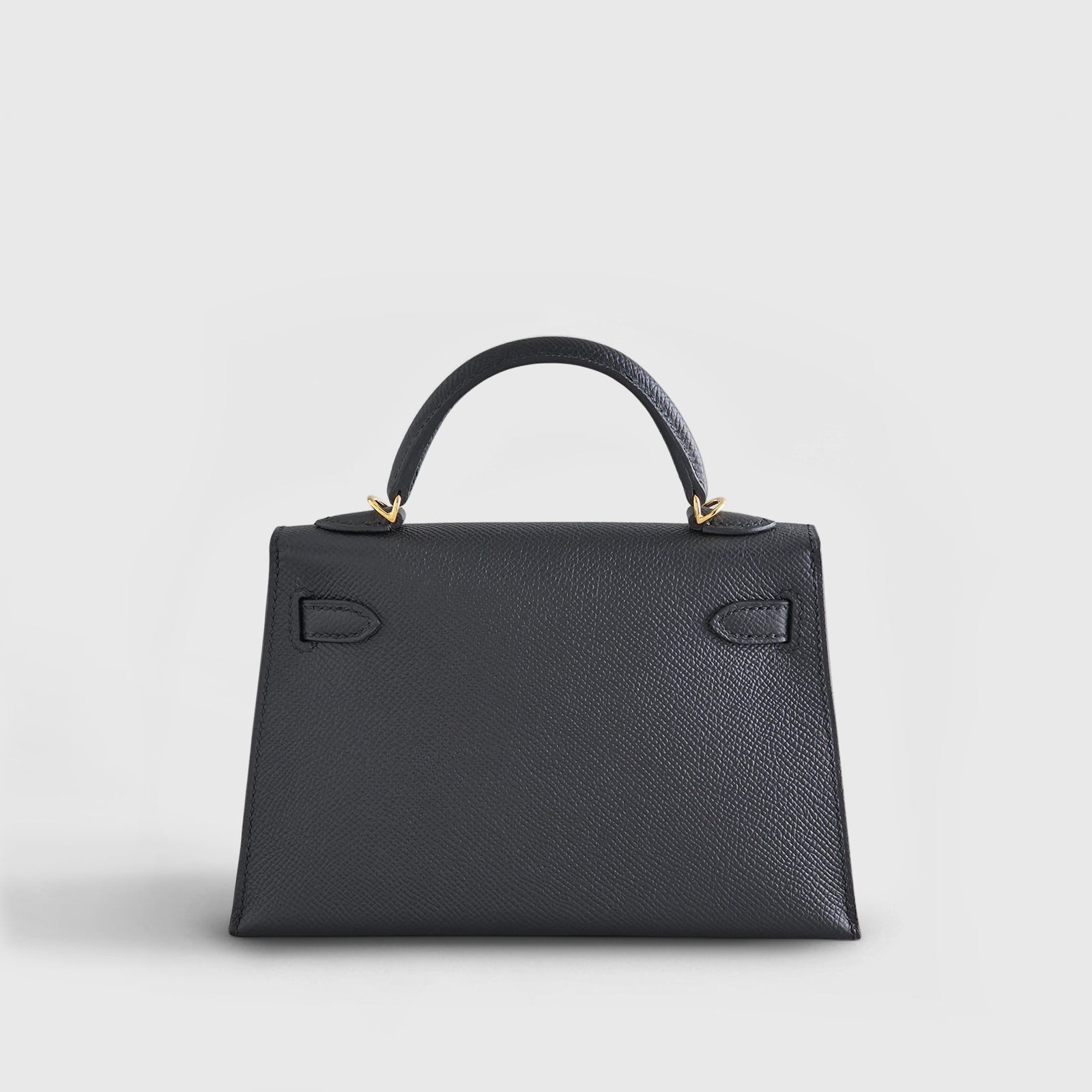 H**me5 Kelly Mini Epsom Sellier Black Gold Hardware