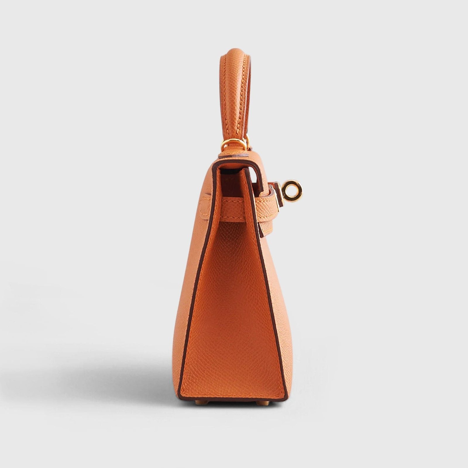 H**me5 Kelly Mini Epsom Orange Gold Hardware