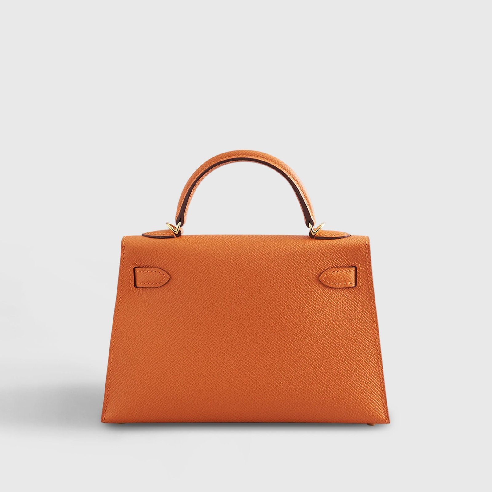 H**me5 Kelly Mini Epsom Orange Gold Hardware