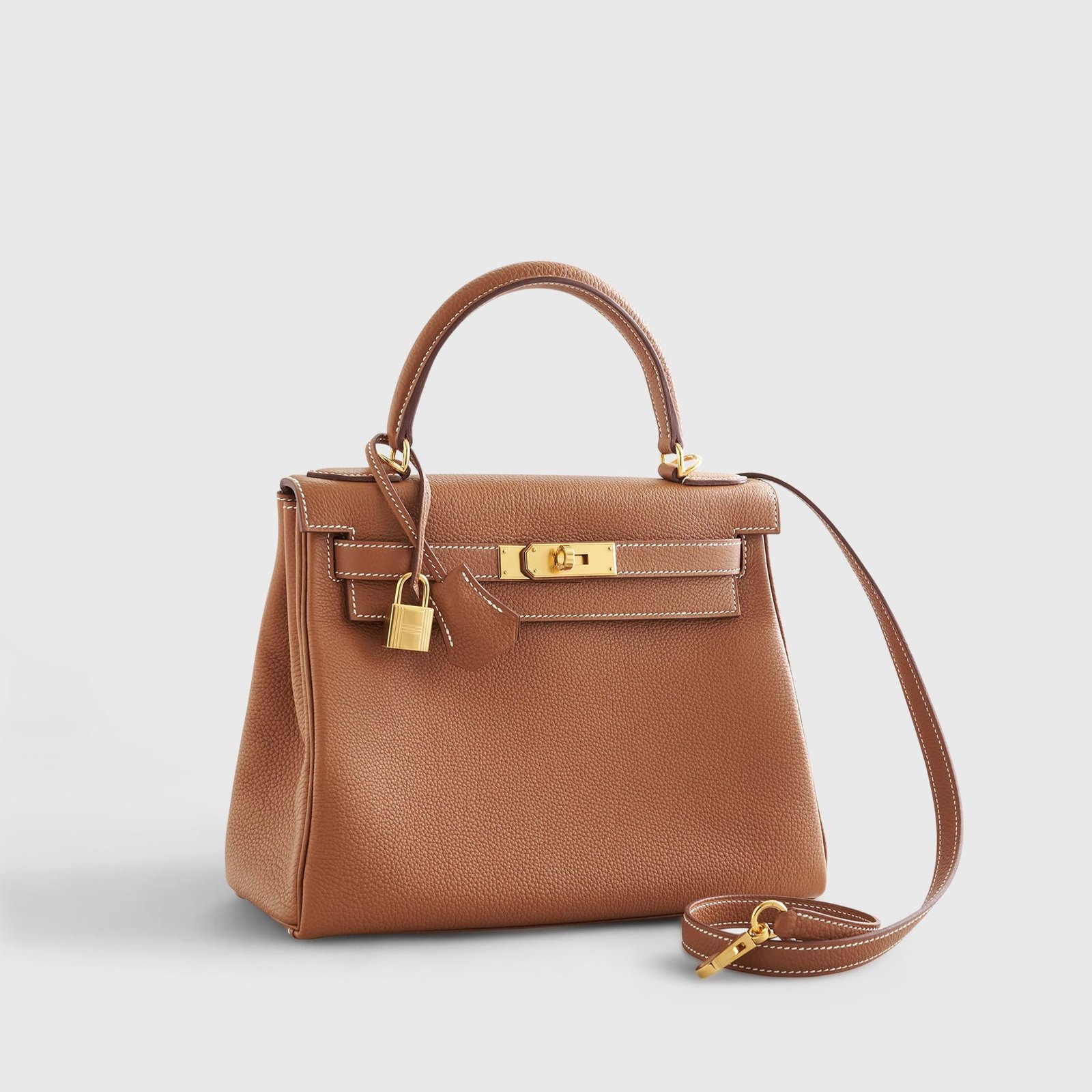 H**me5 Kelly 28 Togo Gold Retourne w/Nata Strap Gold Hardware