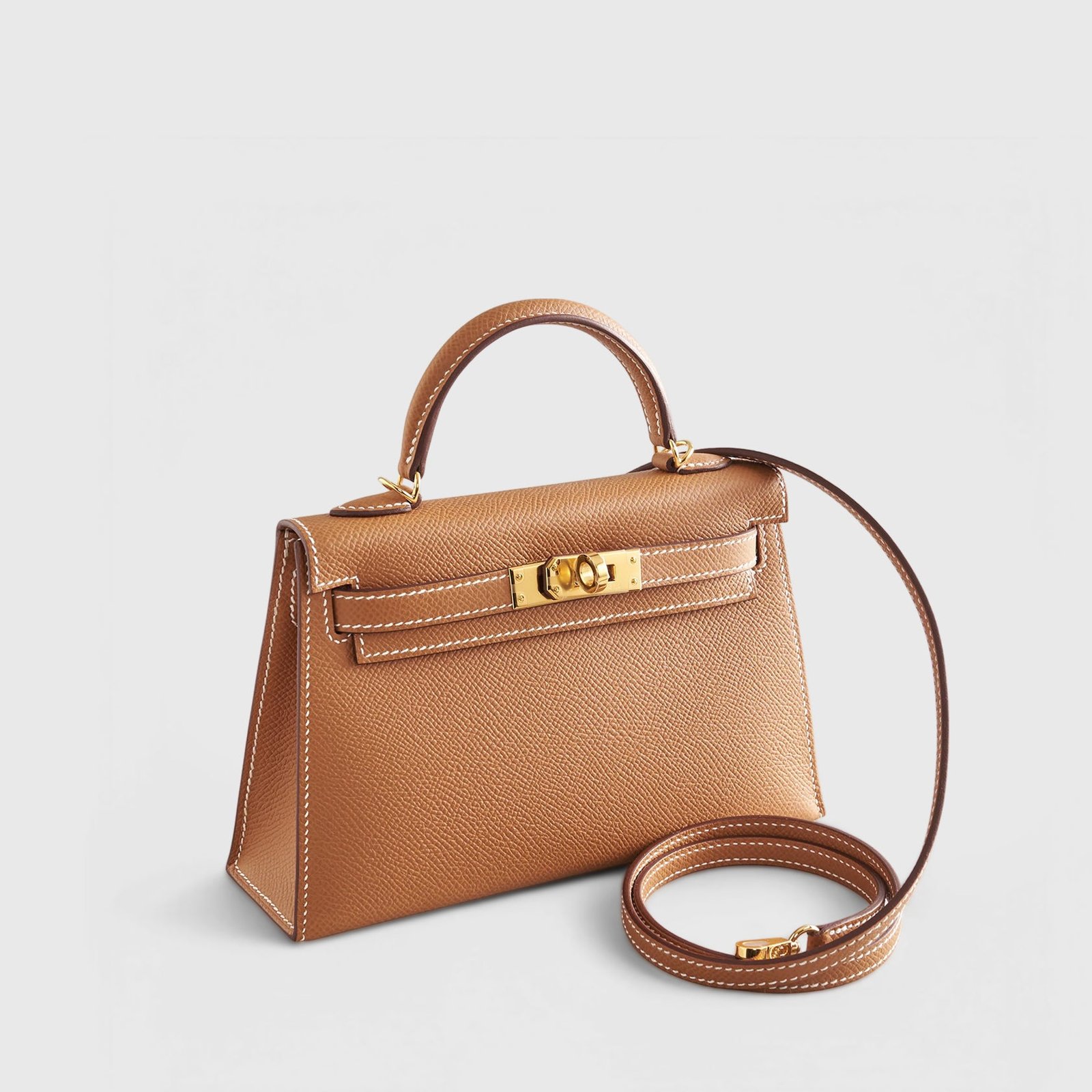 H**me5 Kelly Mini Epsom Gold Sellier Gold Hardware